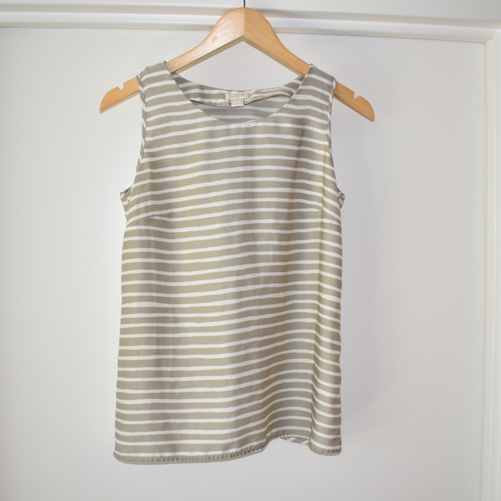 J Crew Open Back Striped Tank